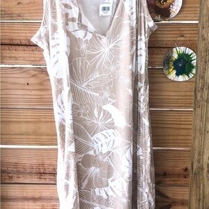 Love Beige and White Patterned Dress